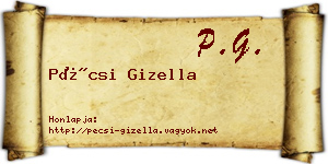 Pécsi Gizella névjegykártya