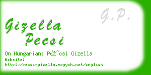 gizella pecsi business card